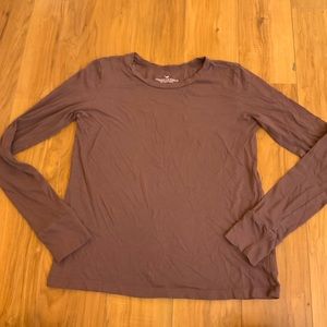 American Eagle Outfitters Tops - AOE Mauve Long Sleeve T Shirt American Eagle Outfitters Tops - AOE Mauve Long Sleeve T Shirt
